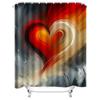 Abstract Heart Art Shower Curtain - Waterproof, Mildew-Resistant, Machine Washable For Modern Bathroom Decor