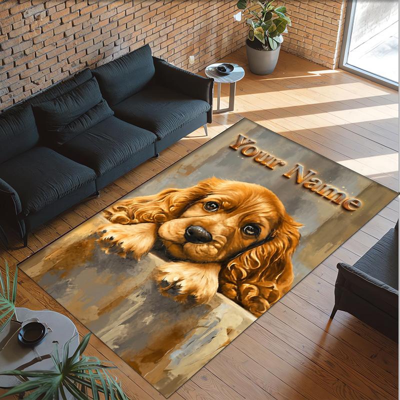 Other Similar Designs Theme Crystal Velvet Rug Personalized Custom Name Text Soft Floor Mat Home Decor