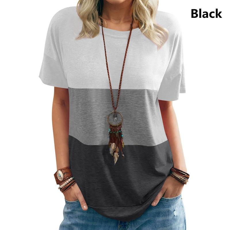 Women Casual Short Sleeve O-Neck Loose Tshirt Summer Tee Tops Plus Size