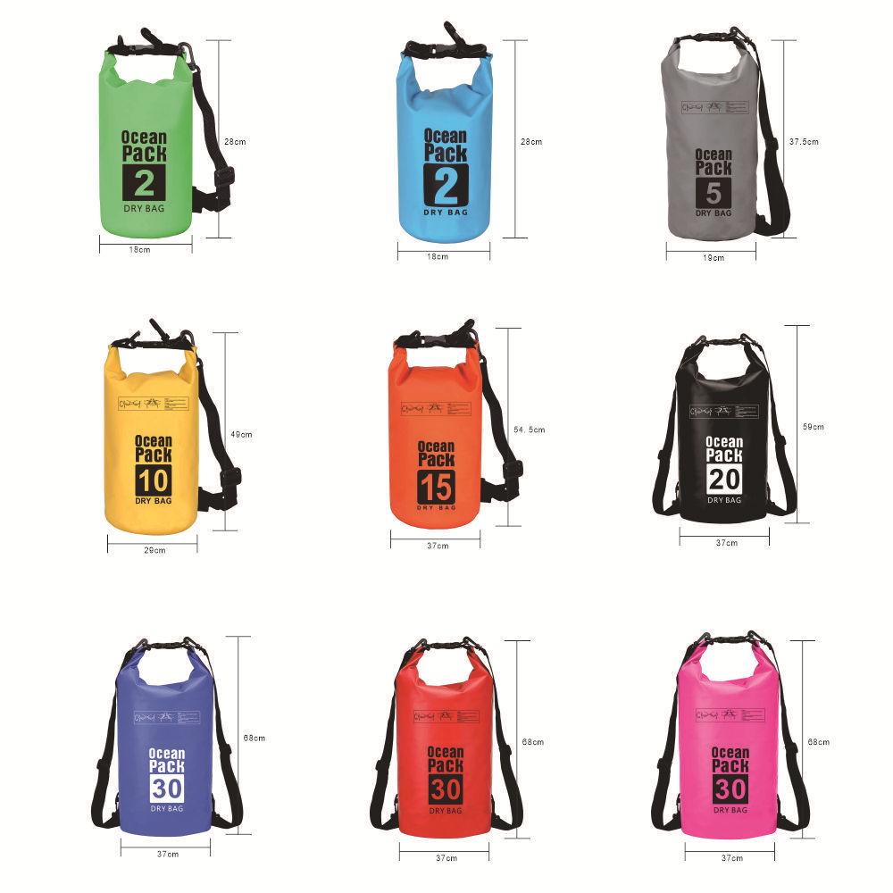 Durable Waterproof PVC Dry Bag: Foldable Portable Swimming & Rafting Storage with Buckle