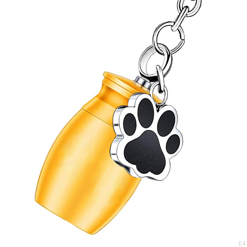 Keychain Ash Container Metal Keepsake Cylindrical Box Waterproof Ashes Memorial Cremation