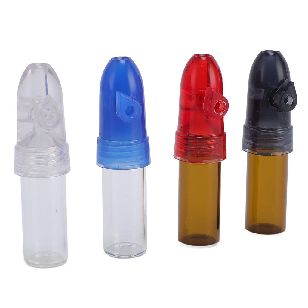 4PCS Portable Spices Dispenser with Knob Switch PP Refillable Mini Spices Storage Bottle Salt and Pepper Shaker with Funnel for Camping Travel