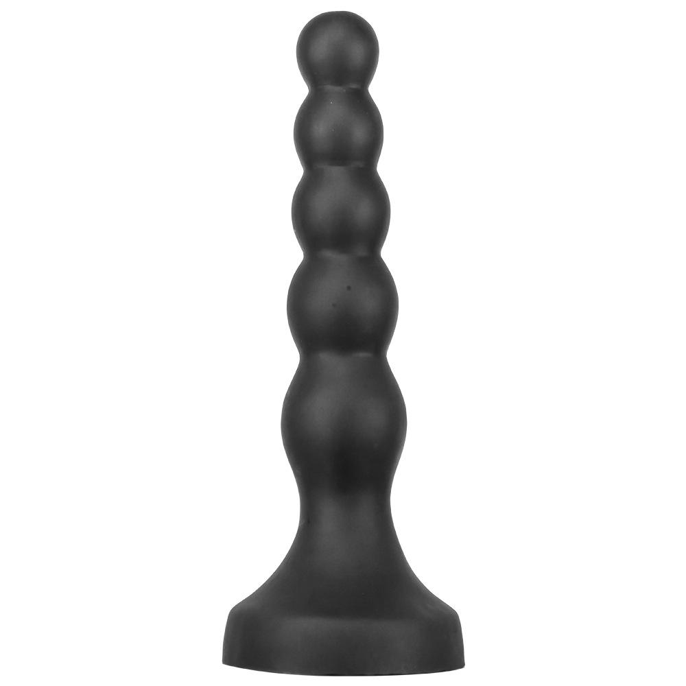 New Five Bead Anal Strips Liquid Silicone Soft dildo Masturbator with Anal Stopper and Expansion for Men's Postcoital Orgasm Products
