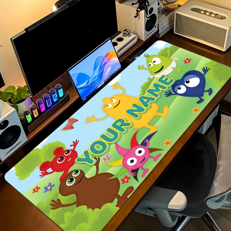 Custom Name Babblarna Mouse Pad Large Gaming Table Cushion Non-slip Laptop Tablet Big Mousepad XXL Mat Mini PC Playmat With Lock edge_XIA