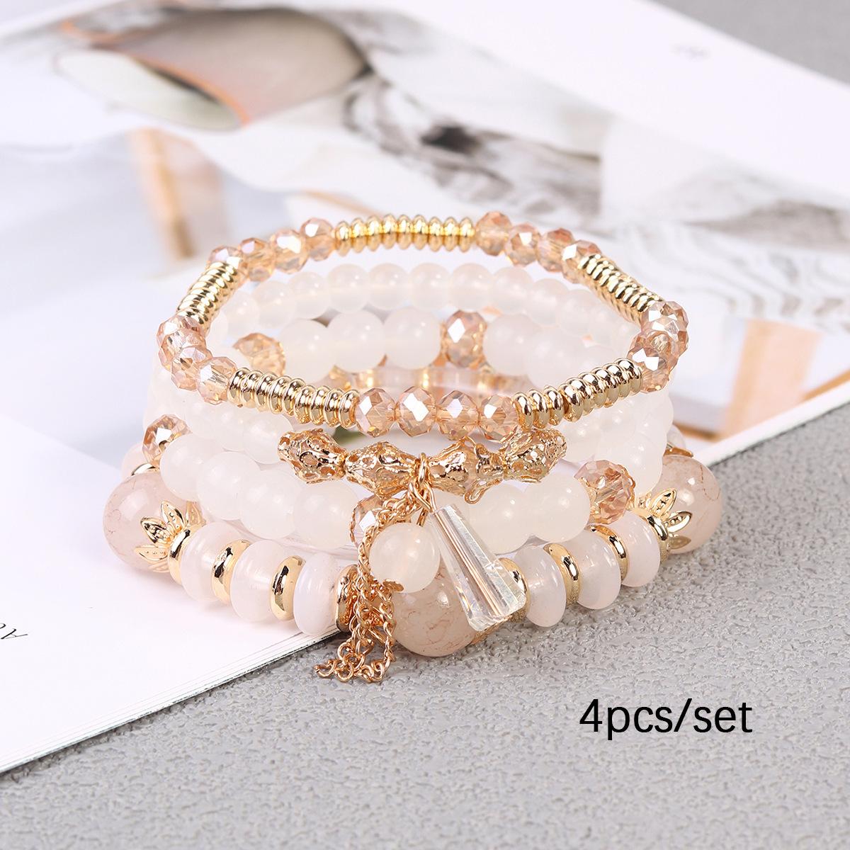 

Bohemian Ethnic Beaded Bracelet Set with Pagoda Pendant