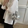 Chic Sequin Bucket Bag With Chain Strap 2023 Summer New Women's Street Style Shoulder Bag Crossbody Bag