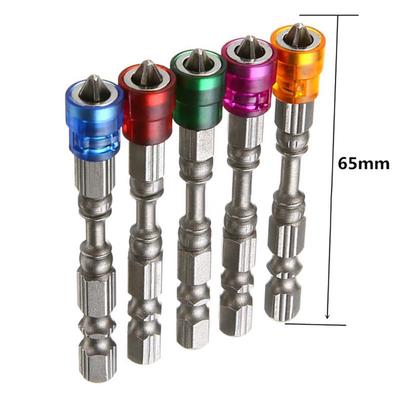 2Pcs 65MM Single Head Magnetic Screwdriver Bit Anti-Slip Hex PH2 Electric Screw ARI