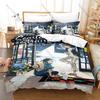 Manga Style Umibe No Etranger Bedding Set, Duvet Cover & 2 Pillowcases, Vivid Coastal Scene Print Comfortable Stylish Bedroom