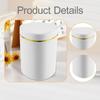 Desktop Small Trash Can with Press Type Lid Compact Waste Basket Garbage Bin Garbage Can for Dorm Home Table Car Countertop