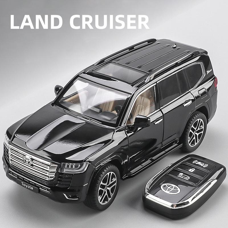 1:24 Toyota LAND CRUISER PRADO Alphard Key Control Alloy Car Model Sound and Light Children's Toy Collectibles Birthday gift