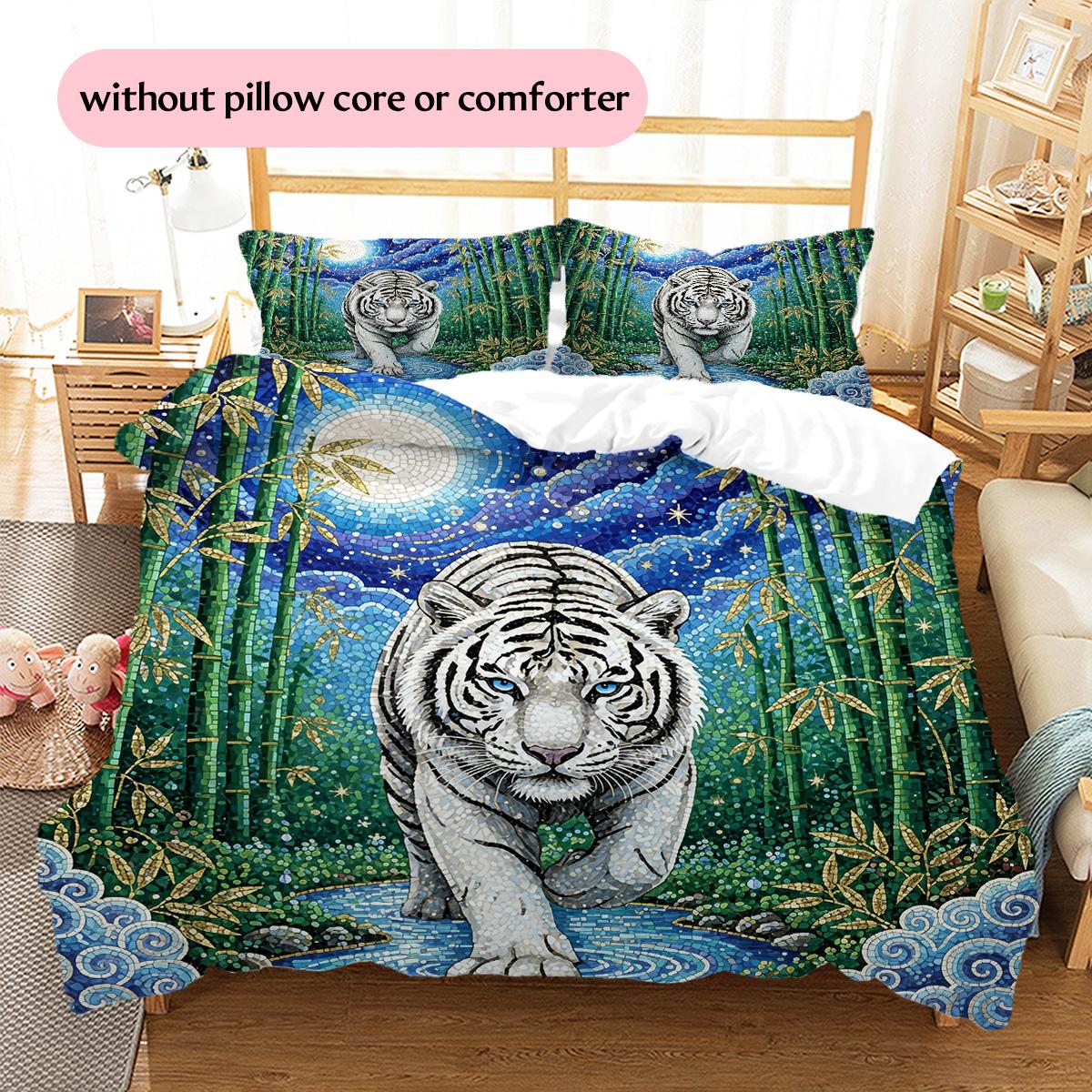 

Diamond-style Animals Pattern Bedding Quilt Set Home Decoration Gift (1 * duvet cover + 2 * pillowcase, without core) 135x200cm