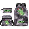 School Bag Three-Piece Game Merchandise Backpack Large Capacity Middle School Students Outdoor Campus