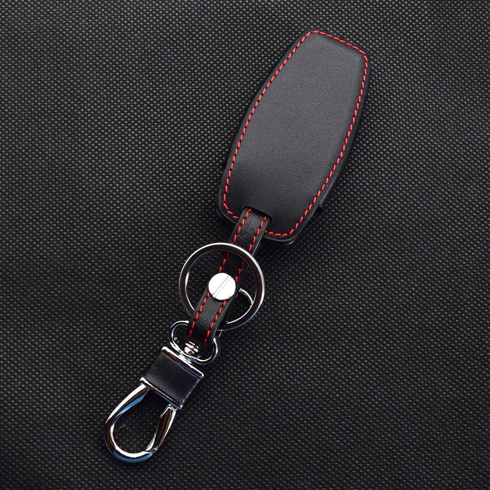 Leather Car Key Cover Smart Remote Control Fobs Shell Protector Case Auto Accessory For Mitsubishi Outlander Ek Series