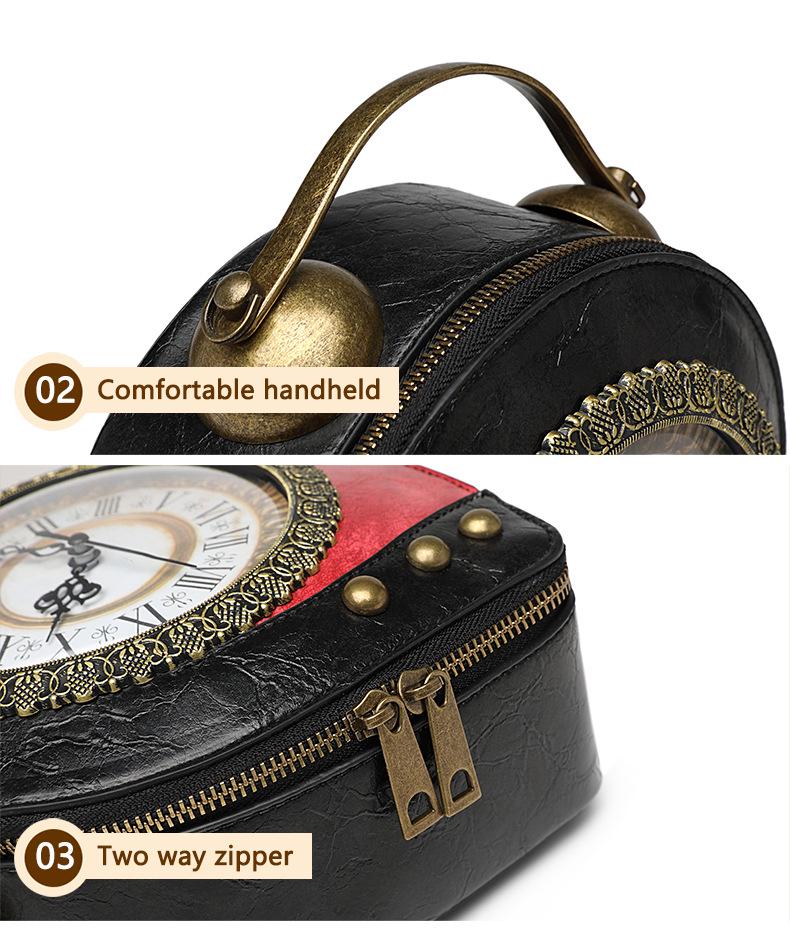 2025 British Niche Retro Handbags: Creative Clock and Watch Inspired Round Bags for Women