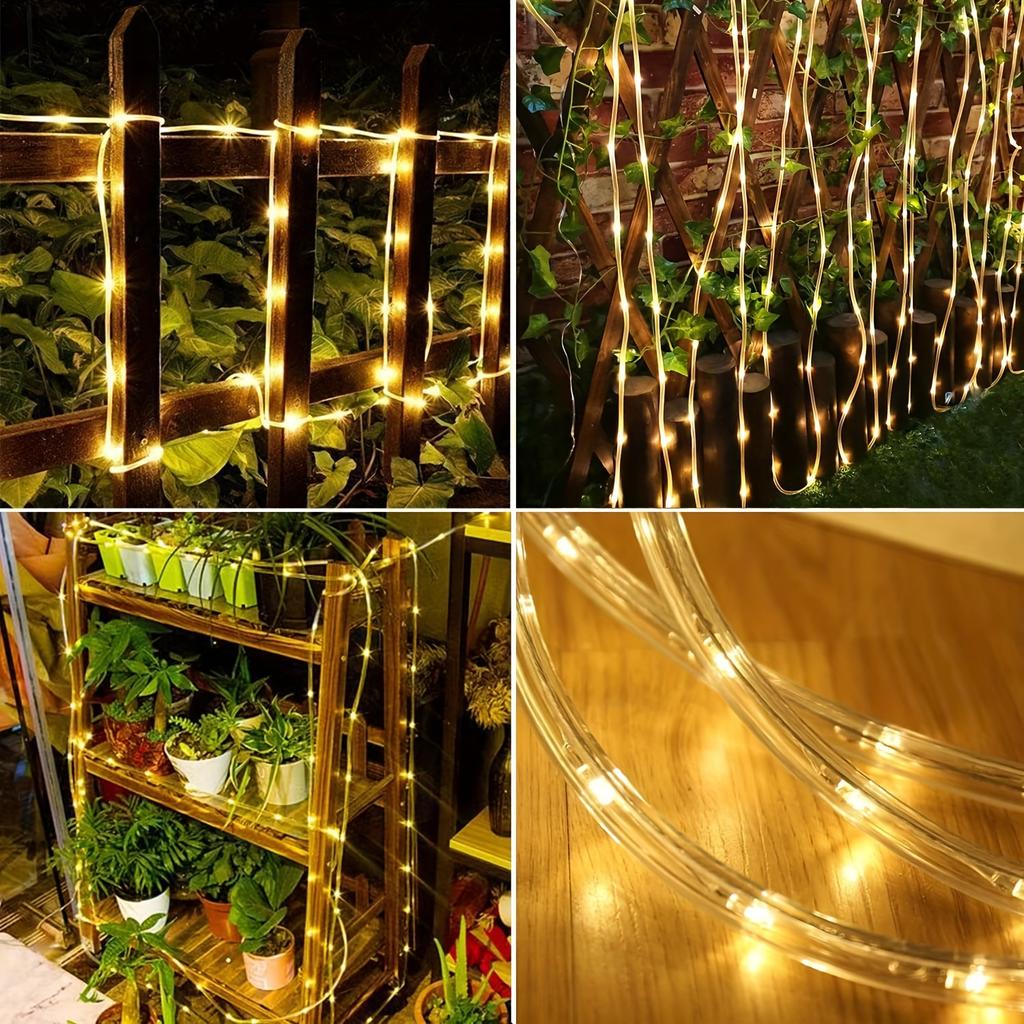 Solar-Powered Outdoor String Lights 7m 10m 22m 8 Modes Waterproof Garden Lamp for Tree Patio Fence Patio Christmas Fairy Light
