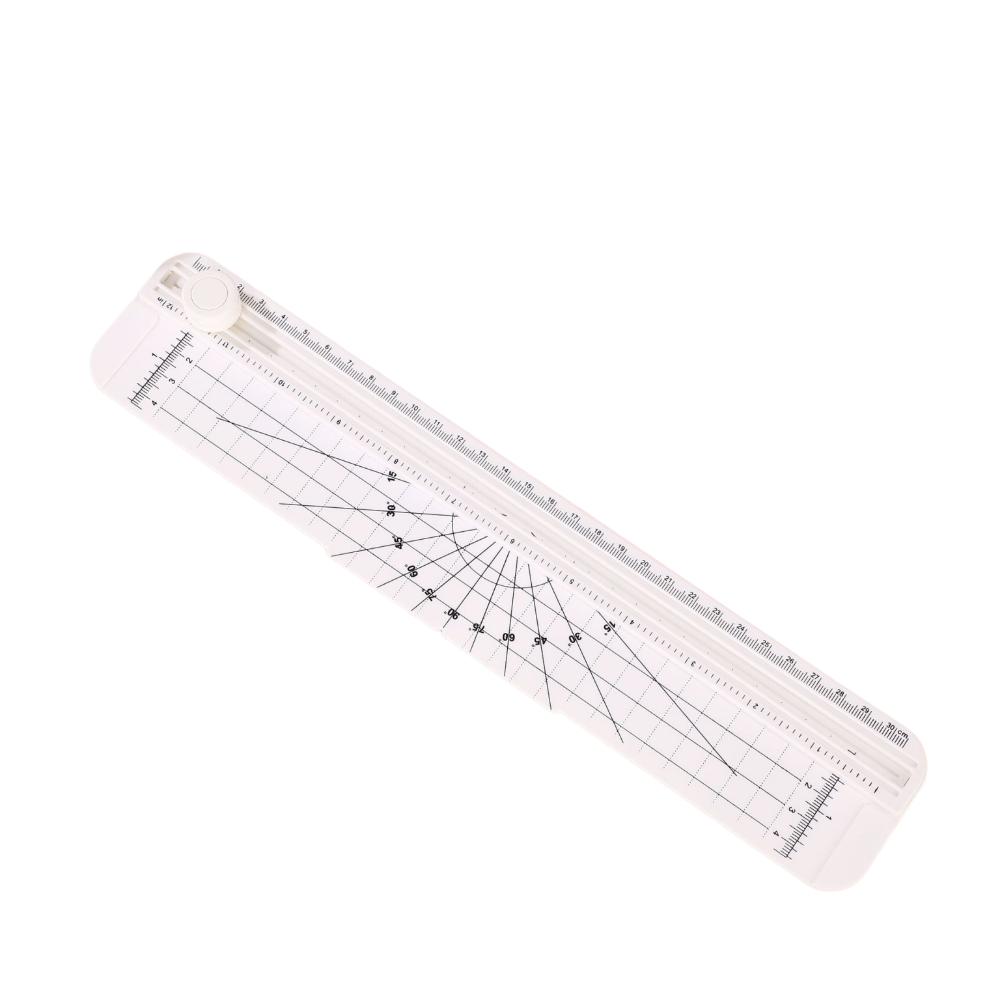 

Photo Accessories Manual Cutting Paper Cutter Durable Plastic Portable Paper Trimmer 360 Degrees Mini Sliding Trimmer Office Use белый
