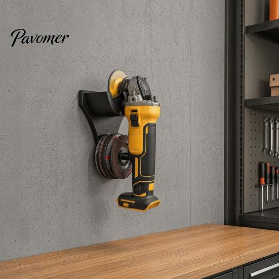 Angle Grinder Accessory Rack Organizer, Wall Mount with Disc Storage Bracket, Heavy Tool Organizer Duty Cutting Machines Holder, for Workshop