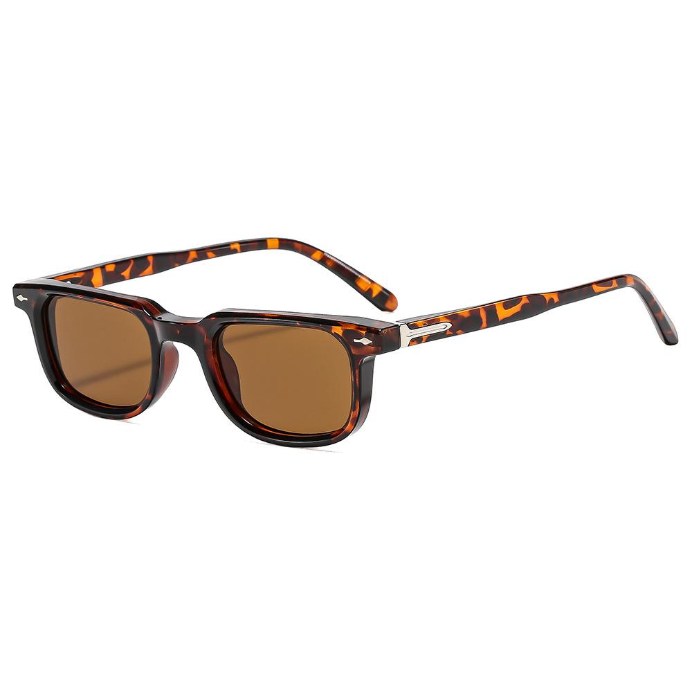 Old money style sunglasses men's rectangular narrow frame fashion glasses retro personality small face European and American sunglasses women