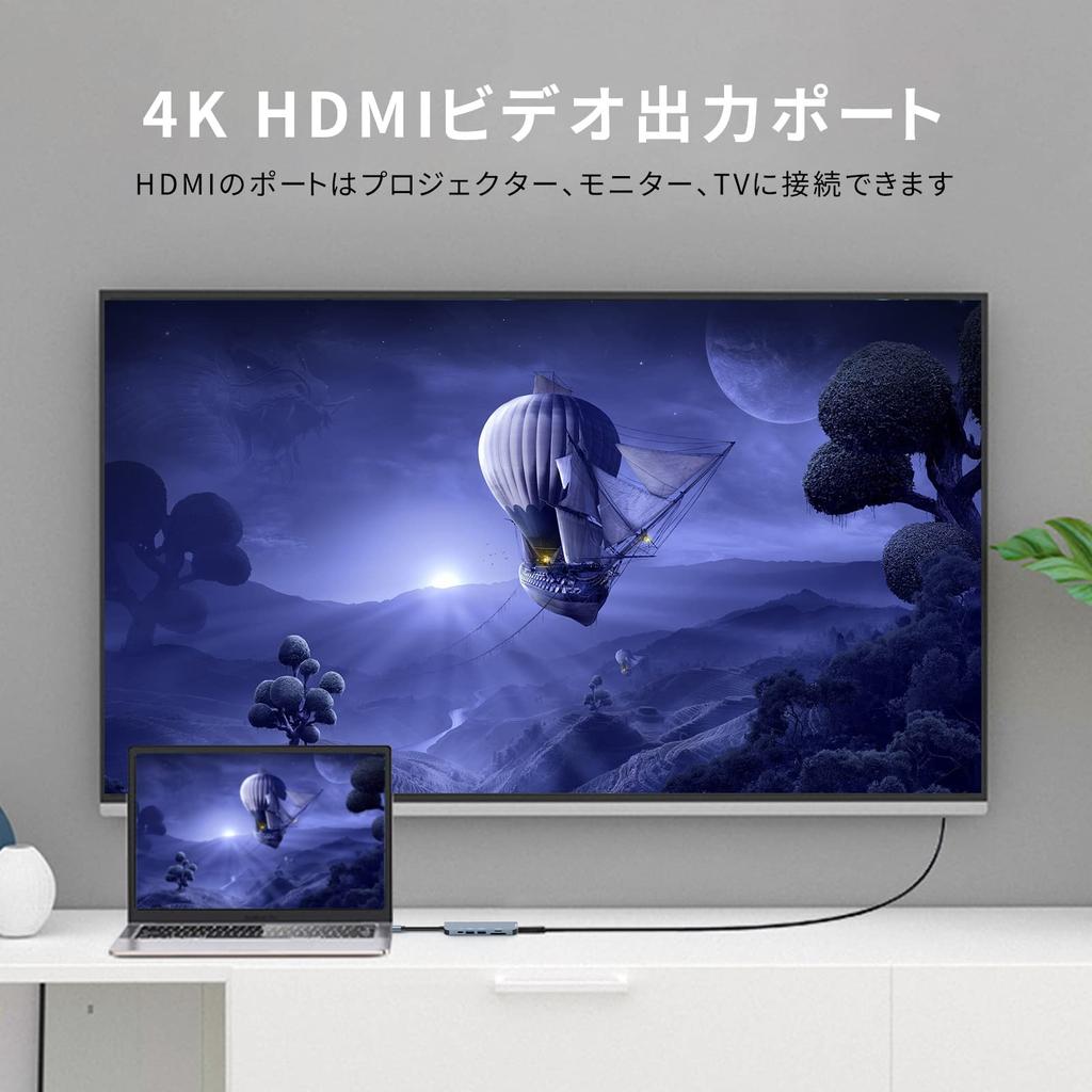 Hub USB C 6 în 1 Adaptor Tip C Extensie USB HDMI Încărcare PD de Mare Viteză 100W Dock Extensie Slot Card Transfer de Date de Mare Viteză Compatibil cu