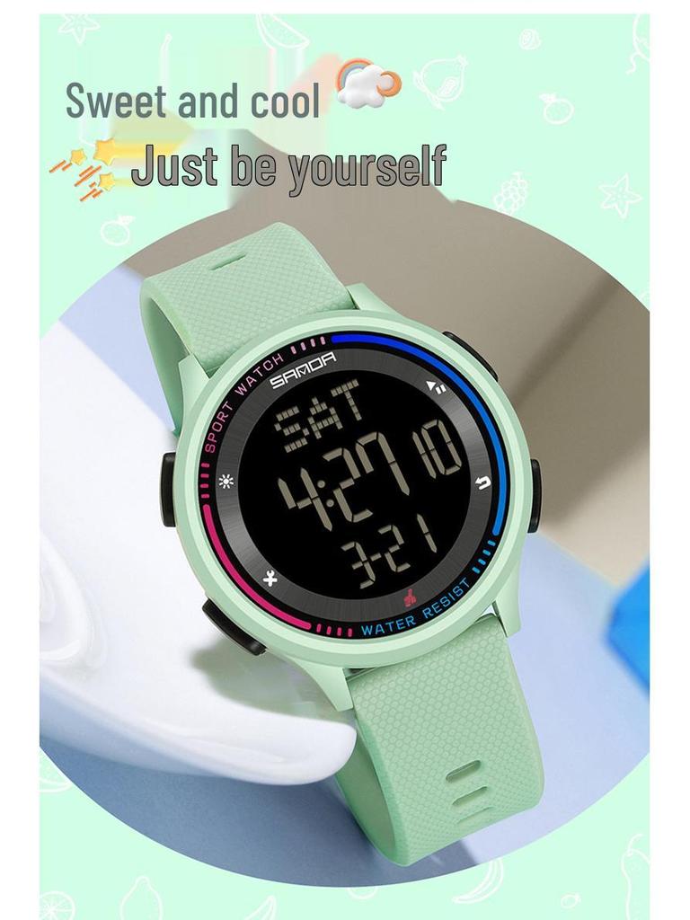 Sanda New Youth Luminous Waterproof Student Watch - Unisex Design for Middle Schoolers