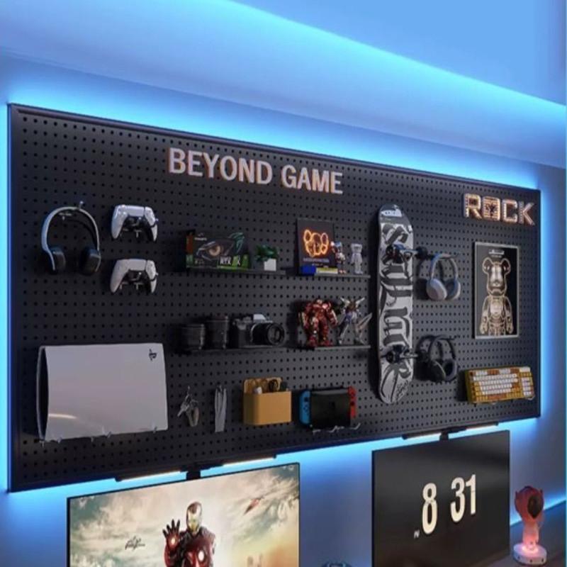 Magnetic Attraction Metal Pegboard Large Size Wall Pegboard Hole Board Thickened Hook Peg Board Storage Rack