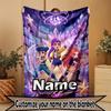 Custom Name Personalized Kpop Demon Hunter Print Blanket, Home Decor, Bedroom, Sofa, Camping, Couch, Gifts for Birthday Christmas
