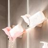 2Pcs Flamingo No Punching Soap Box Household Soap Box Drain Multifunctional Wall Mounted Creative Soap Box Cute