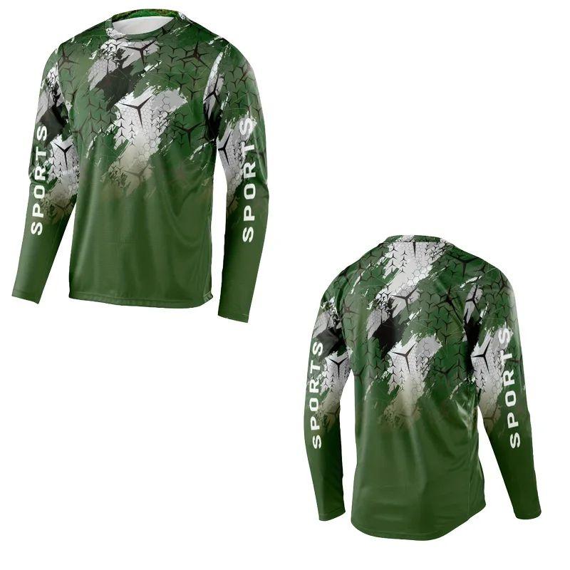Kinder Herren Langarm-T-Shirt Mountainbike Motocross Radtrikot Mountainbike Camping Outdoor Angeln Oberteil Locker