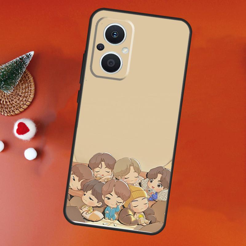 KPOP Korea Case For OPPO Reno 10 8 7 4 5 6 Lite 2Z 4Z 5Z OPPO Find X5 X6 Pro X2 X3 Lite Neo Back Cover