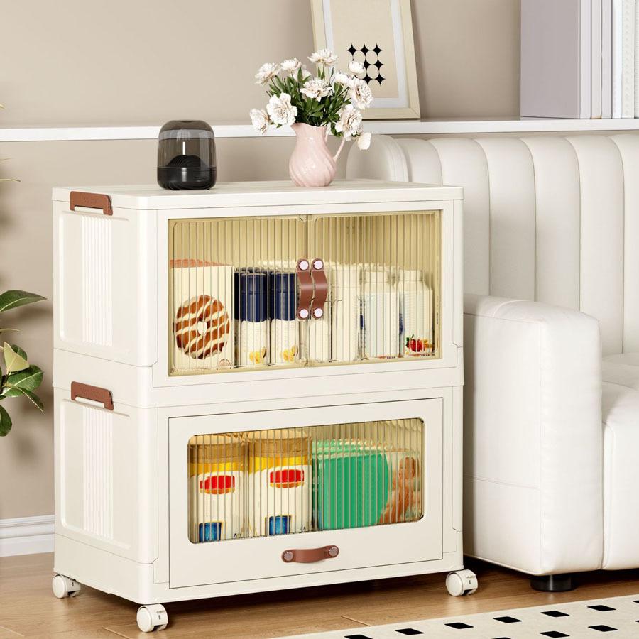 Foldable Storage Cabinet with Drawers