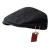 British Heritage Harris Tweed Men's Hat - 100% Pure Wool Warm Duckbill Newsboy Cap Retro Stiff Brim Beret for Daily Wear