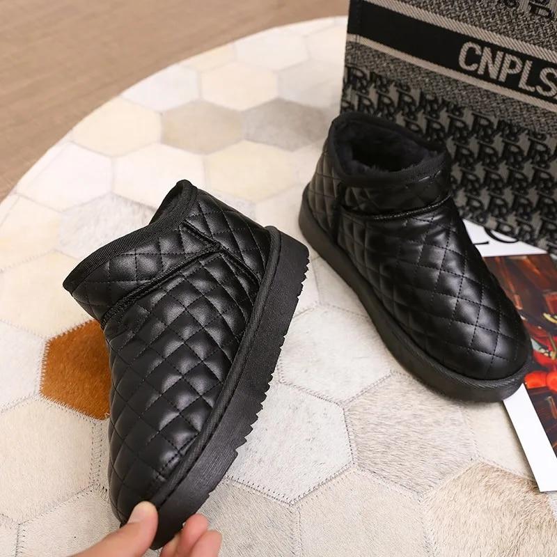 Women Snow Boots Winter Warm Plush Boots Women Waterproof Slip-on Women Shoes Flat Casual Winter Shoes Ankle Boots For Women