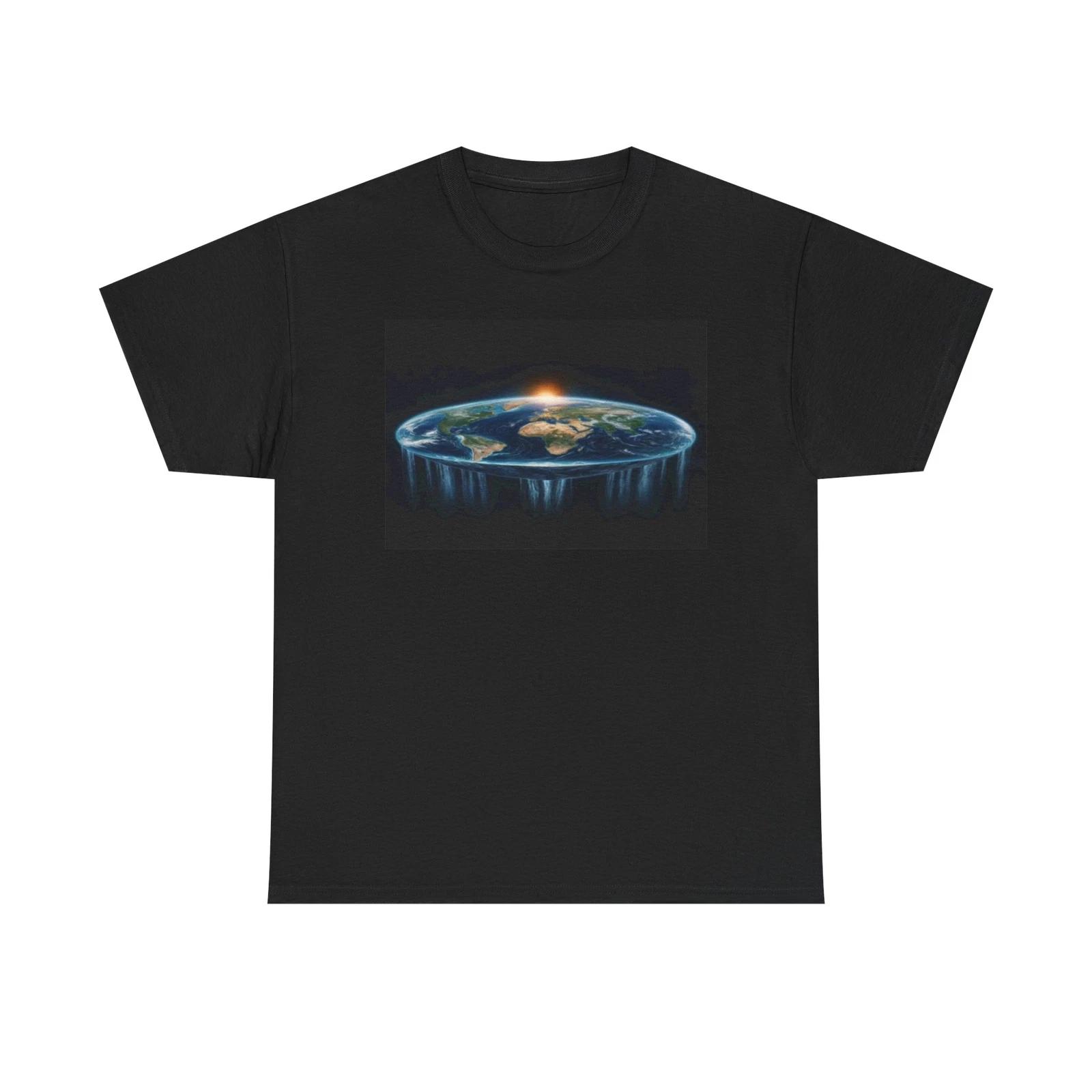 Men s and Women s T-shirts Flat Earth Graphic XXXL
