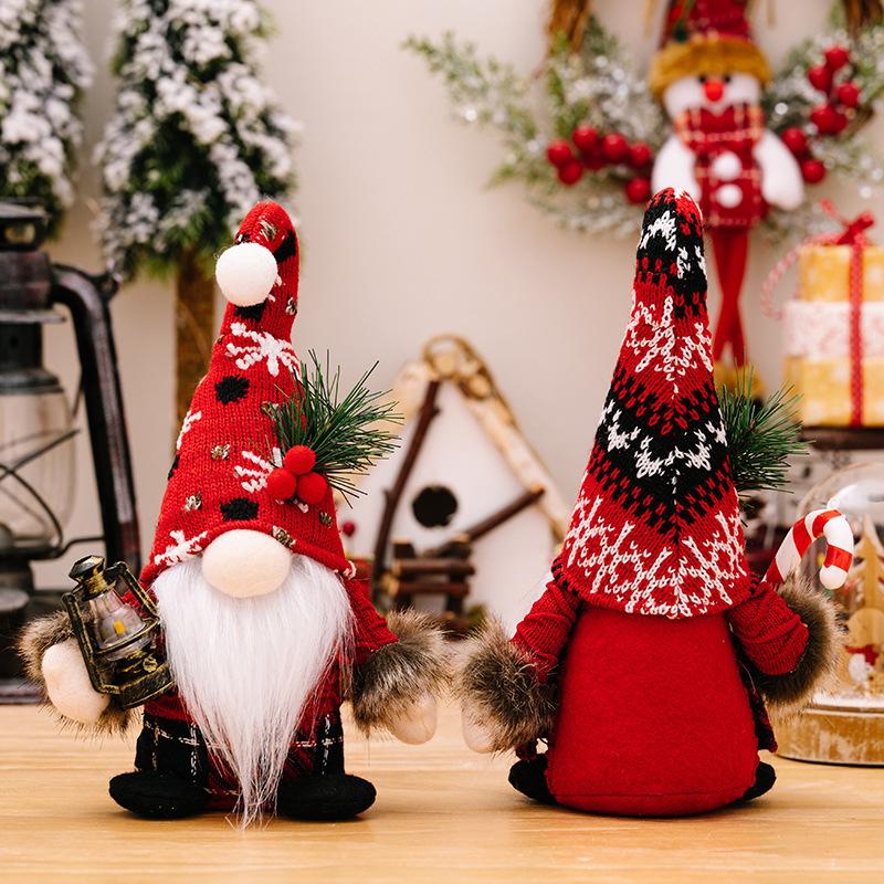 1PC Kerstmis Kerstmis Nieuwjaar Geschenken Thuis Gnome Kerstmis Gezichtloze Pop Vrolijke Kerstversieringen
