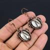 Citrine Earrings, 999 Copper Wire Wrapped Gemstone Jewelry, Handmade Earrings, For Thanksgiving