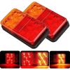 2PCS 12V LED Rear Tail Lights Trailer Lights Universal 10Leds Stop Brake Light Turn Signal Indicator Lamp for Caravan Van Boat Camper Truck Lorry