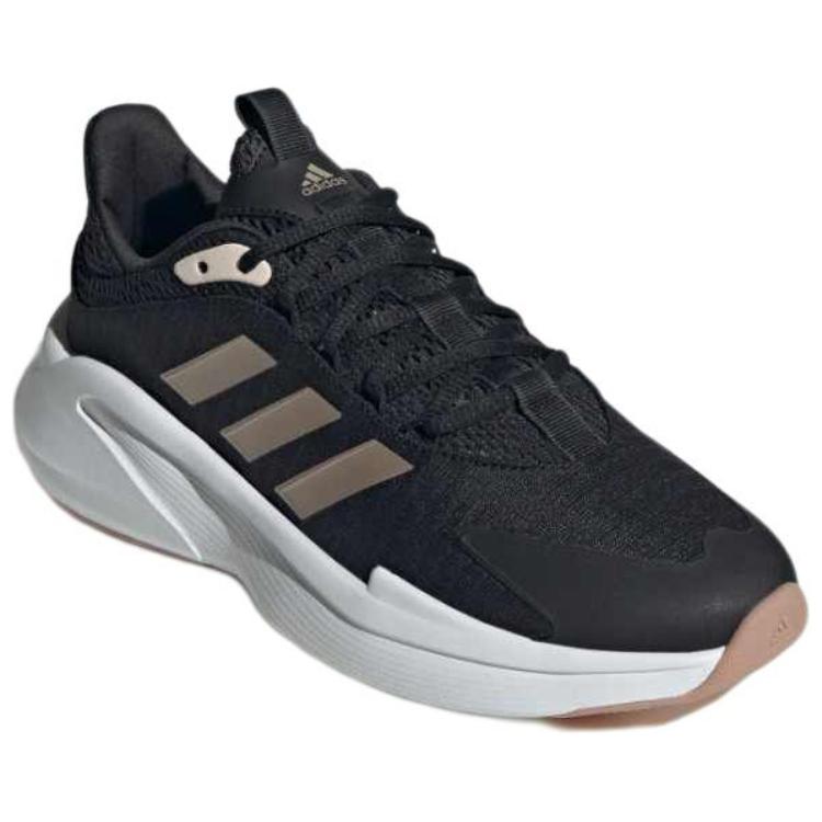 Adidas Alphaedge Comfortable Versatile Slip Resistant Durable Low Top Casual Running Shoes Women Sneakers Black Gold JP5209