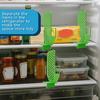 Tabla Divisoria de Almacenamiento para Refrigerador Divisores de Estante de Plástico Ajustables Férula de Almacenamiento para Puerta de Frigorífico Clips Organizadores de Refrigerador para la Mayoría de los Estantes
