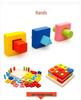 Kids' Educational Wooden Shape Stacking Blocks - Toddler Learning Toy