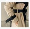2026 British-Style Women's Windbreaker: Korean Suit Collar, Color-Block Belted Jacket