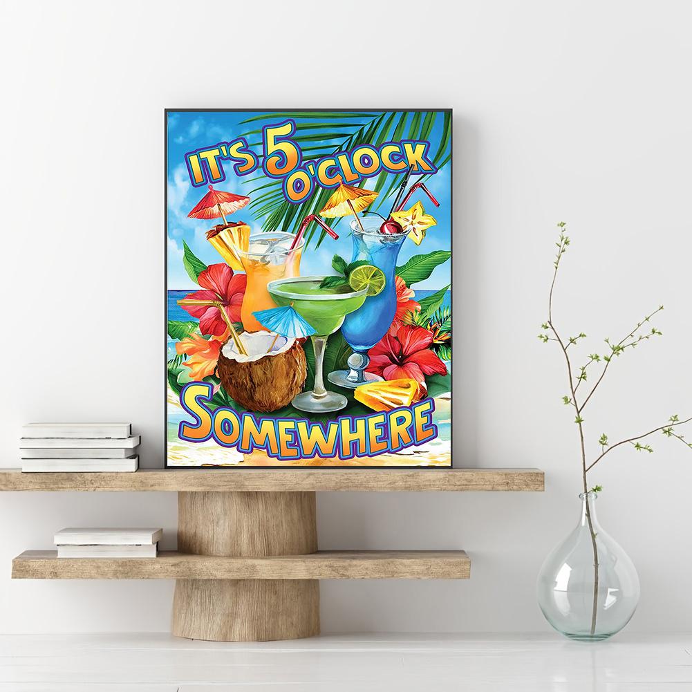 DIY Diamond Painting Seaside Resort Cross Stitch Kit Mosaic Art Diamond Painting Full Circle/Square Diamond Home Decoration