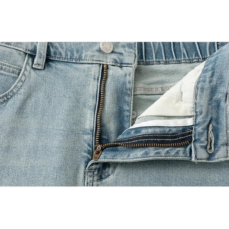 Women's Slit Denim High-waisted A-line Skirt A Summer Versatile Loose Skirt
