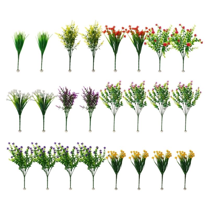 

24 Bundles Artificial Flower Bouquets Artificial Flower for Farmhouses Garden Wedding Decorations 1