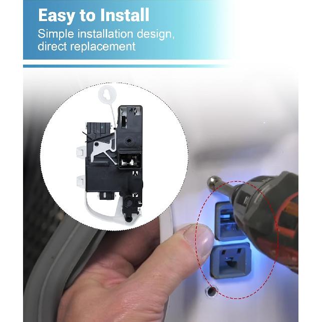 WPW10253483 Front Load Washer Door Latch Assembly Compatible with Kenmore Whirlpool Maytag Kenmore Amana Inglis, Replaces 8540772 8540222 EDR15091X1