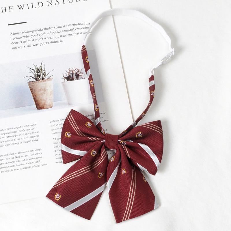 Graduation Photo Burgundy Bow Tie for Women & Men - Japanese JK Academy Style