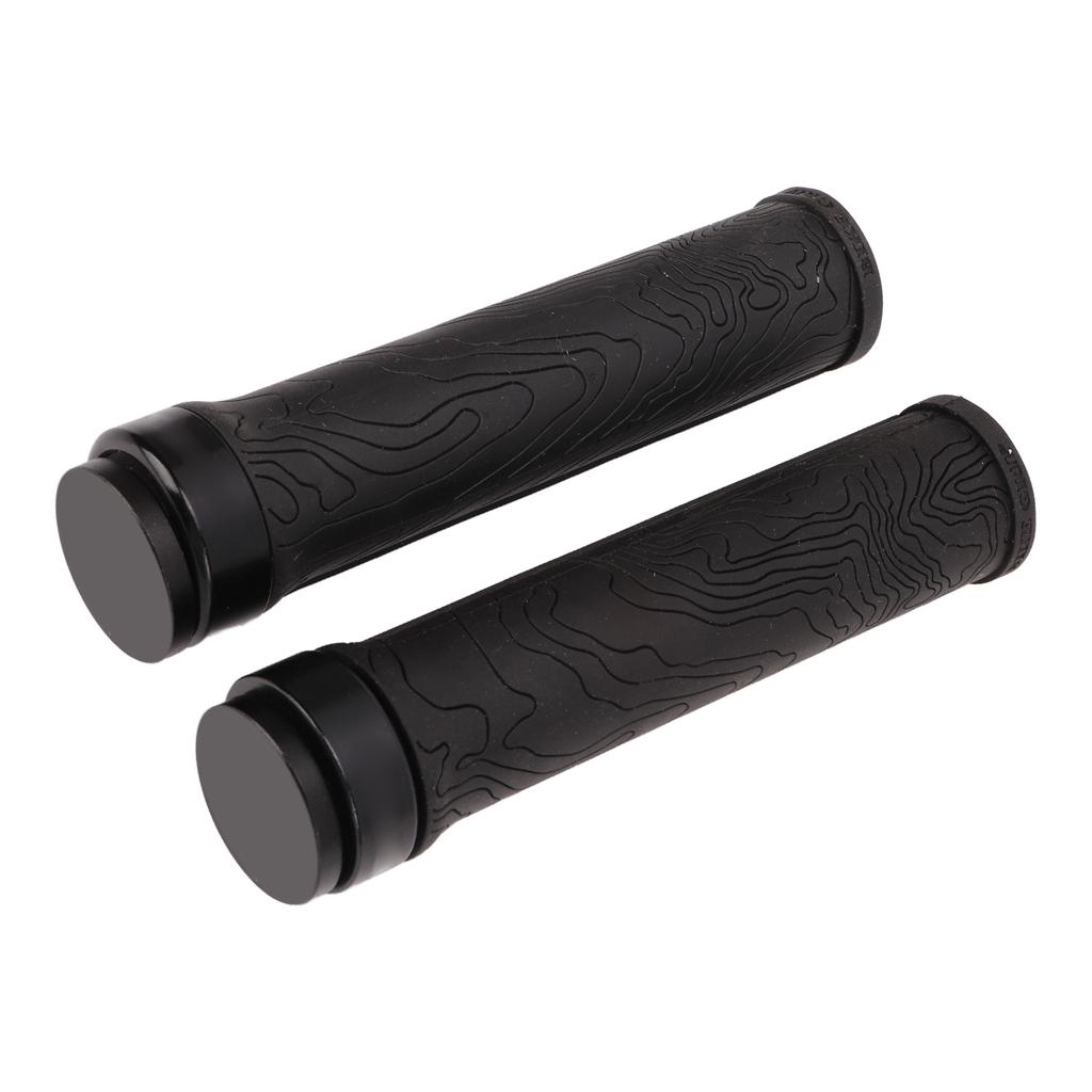 2 Pcs Handlebar Grips Shockproof Anti Slip Texture Soft Comfortable Black Mountain Bike Grips for Many Standard Bikes