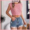 Ins Style Hollow Leaf Navel-baring Sweater Holiday Top Women's Clothing