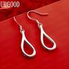 925 Sterling Silver Polished Openwork Teardrop Earrings - Fashion Gift Jewelry