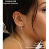 3pcs Dainty Cartilage Huggie Earrings Set 925 Sterling Silver 14K Gold Post Hypoallergenic for Multiple Piercing with Gift Box