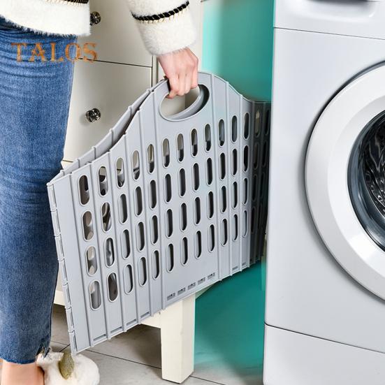 Wäschekorb mit ergonomischem Griff, großes Fassungsvermögen, faltbares Design, belüfteter, multifunktionaler Aufbewahrungskorb